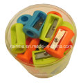 50PCS Plastic Pencil Sharpener in PVC Jar